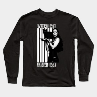 witch cat is black cat Long Sleeve T-Shirt